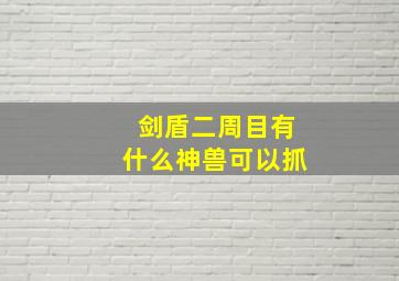 剑盾二周目有什么神兽可以抓