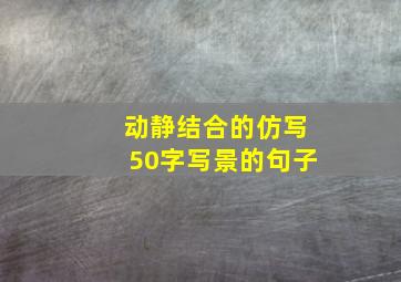 动静结合的仿写50字写景的句子