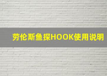 劳伦斯鱼探HOOK使用说明