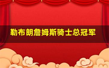 勒布朗詹姆斯骑士总冠军