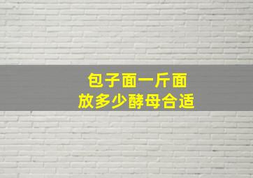 包子面一斤面放多少酵母合适