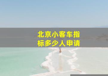 北京小客车指标多少人申请