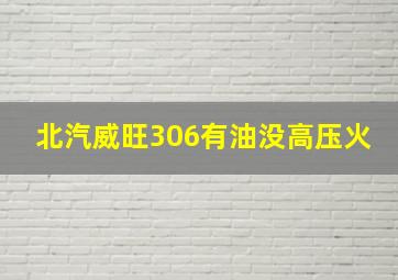 北汽威旺306有油没高压火