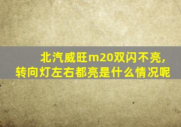 北汽威旺m20双闪不亮,转向灯左右都亮是什么情况呢