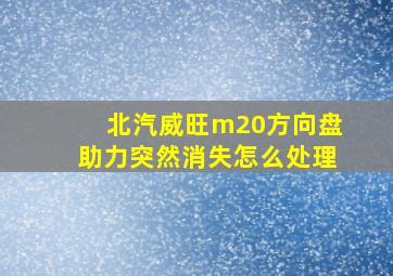 北汽威旺m20方向盘助力突然消失怎么处理