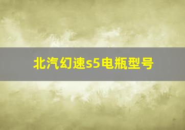 北汽幻速s5电瓶型号