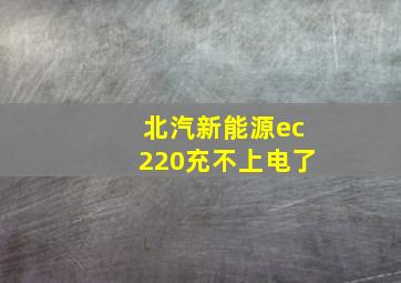 北汽新能源ec220充不上电了