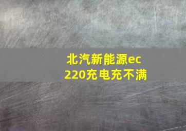 北汽新能源ec220充电充不满