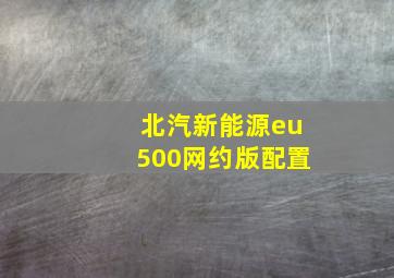 北汽新能源eu500网约版配置