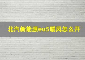 北汽新能源eu5暖风怎么开