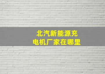 北汽新能源充电机厂家在哪里