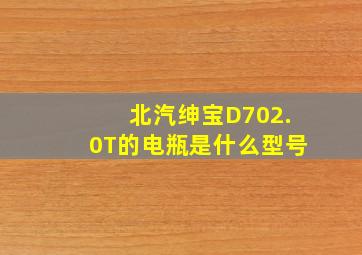 北汽绅宝D702.0T的电瓶是什么型号