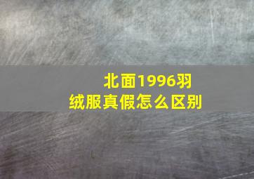 北面1996羽绒服真假怎么区别