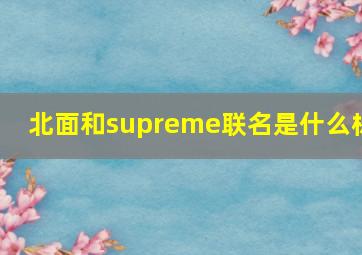 北面和supreme联名是什么标