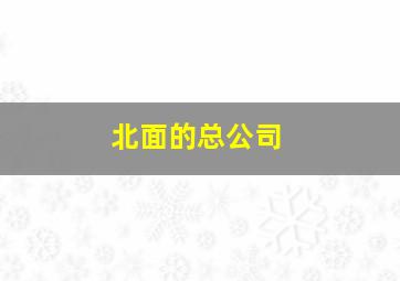 北面的总公司