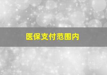 医保支付范围内