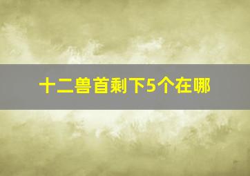 十二兽首剩下5个在哪