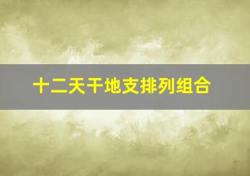 十二天干地支排列组合