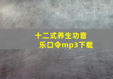 十二式养生功音乐口令mp3下载