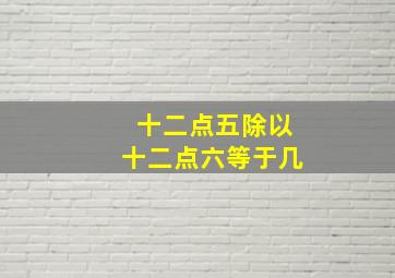 十二点五除以十二点六等于几