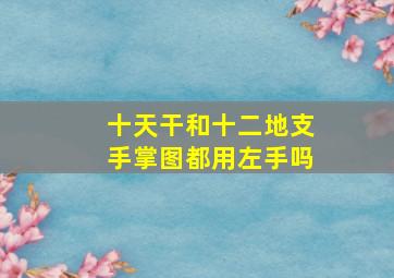 十天干和十二地支手掌图都用左手吗