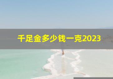 千足金多少钱一克2023