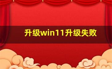 升级win11升级失败