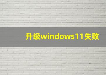 升级windows11失败