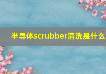 半导体scrubber清洗是什么