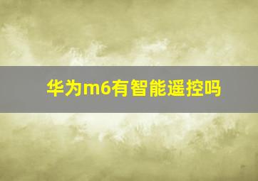 华为m6有智能遥控吗