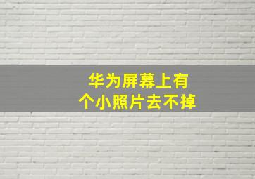 华为屏幕上有个小照片去不掉