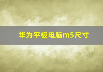 华为平板电脑m5尺寸