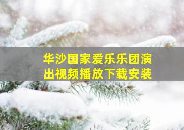 华沙国家爱乐乐团演出视频播放下载安装