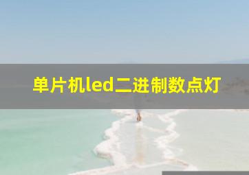 单片机led二进制数点灯