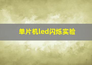 单片机led闪烁实验