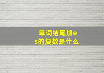 单词结尾加es的复数是什么