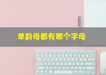 单韵母都有哪个字母