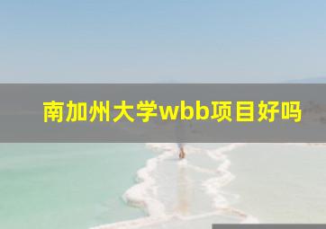 南加州大学wbb项目好吗