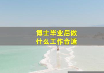 博士毕业后做什么工作合适