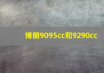 博朗9095cc和9290cc