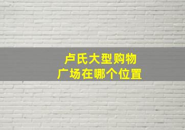 卢氏大型购物广场在哪个位置