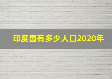 印度国有多少人口2020年