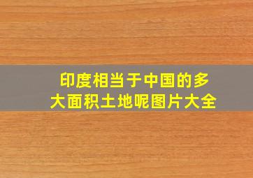 印度相当于中国的多大面积土地呢图片大全