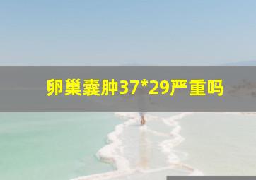 卵巢囊肿37*29严重吗