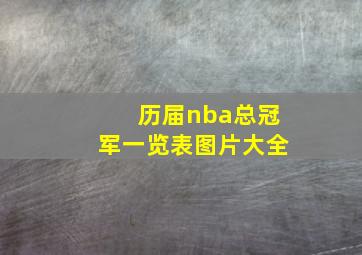 历届nba总冠军一览表图片大全