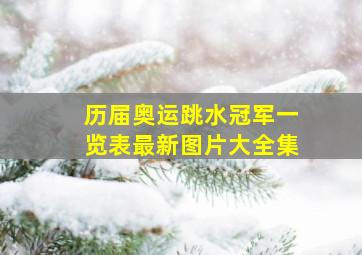 历届奥运跳水冠军一览表最新图片大全集