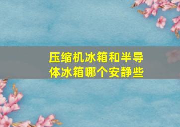 压缩机冰箱和半导体冰箱哪个安静些