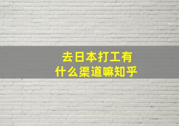 去日本打工有什么渠道嘛知乎