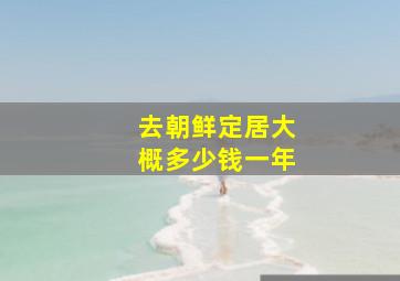 去朝鲜定居大概多少钱一年