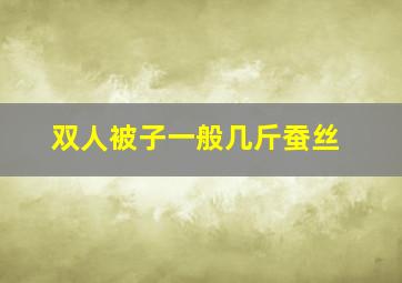 双人被子一般几斤蚕丝